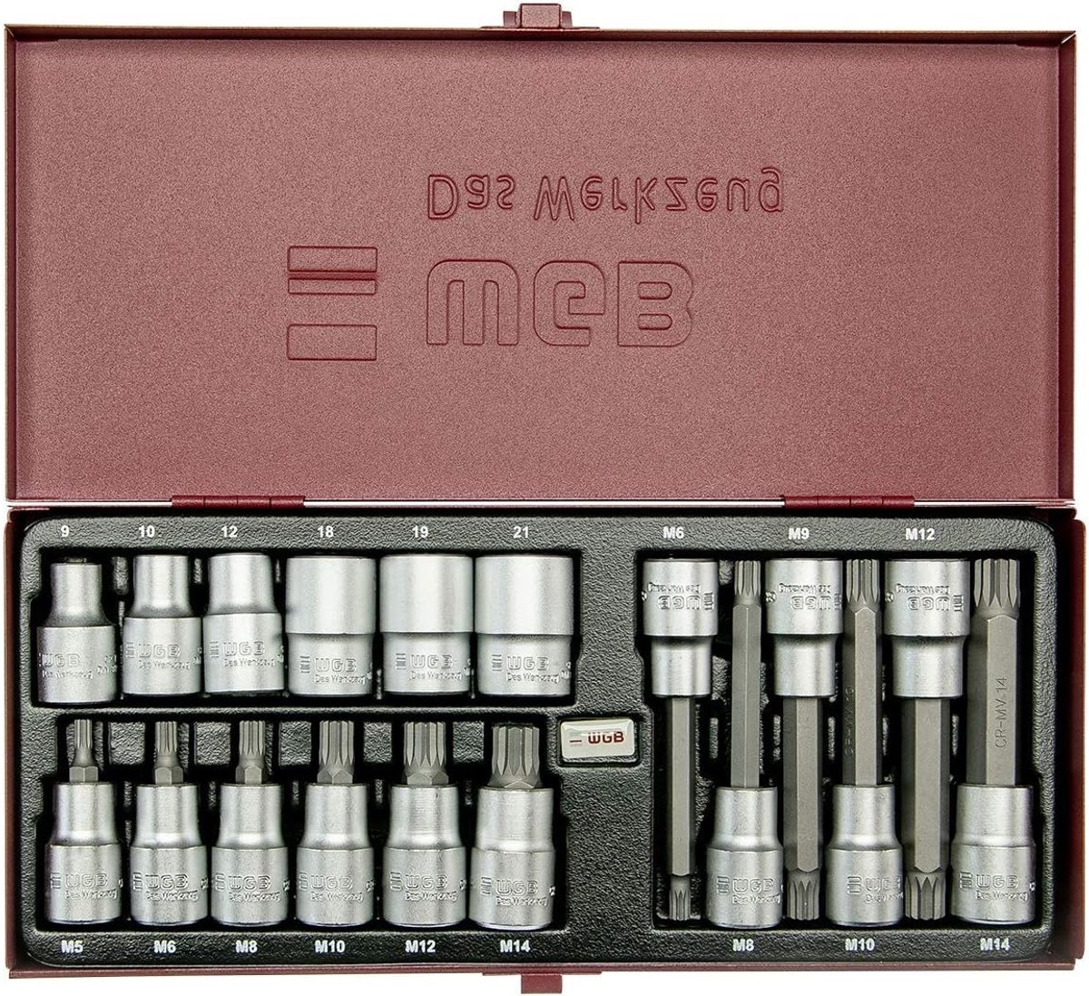 Socket wrench set 1/2" XZN - CrV - No. 3900 - 18-piece - WGB - ShopVlot
