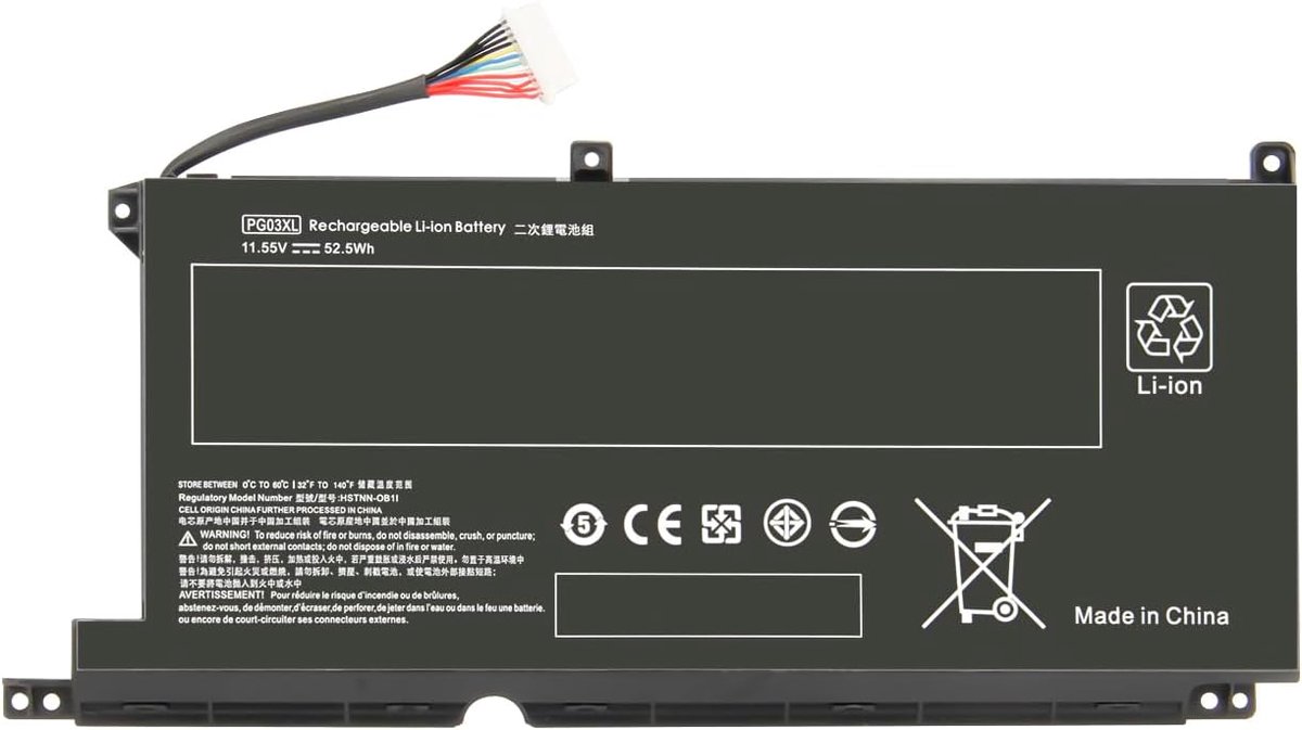 Exmate PG03XL HSTNN-DB9G Laptop Battery for HP Pavilion Gaming 15-DK 15-dk0000 15-DK0125TX 15-EC 15-ec0000 OMEN 5X - ShopVlot