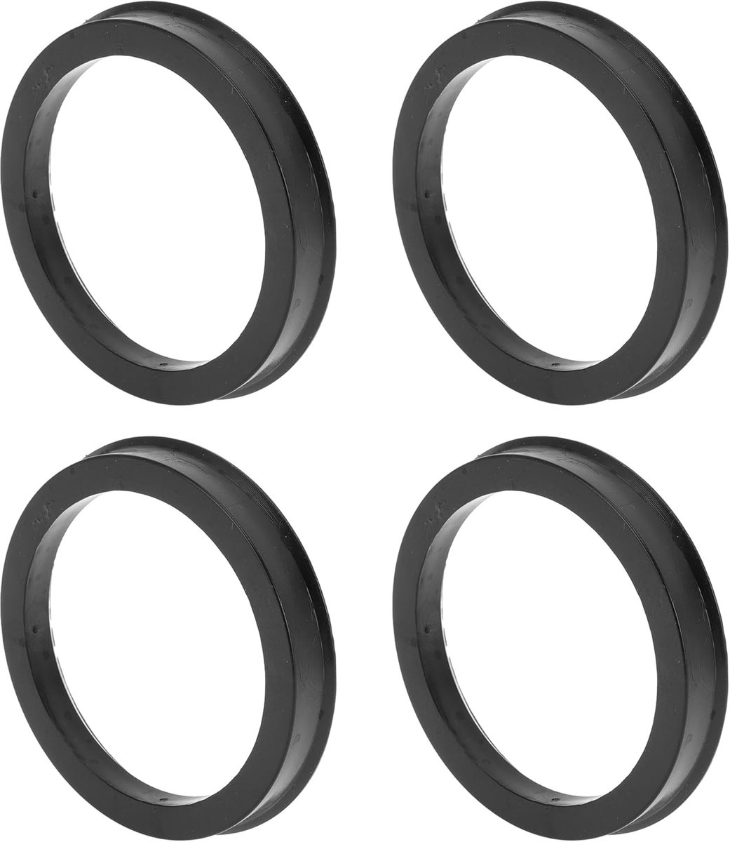 71.6mm tot 58.1mm Auto Wiel Hub Centric Ringen Zwart Polycarbonaat Wielen Middenas Schokabsorberende Hubrings 4 Stks - ShopVlot
