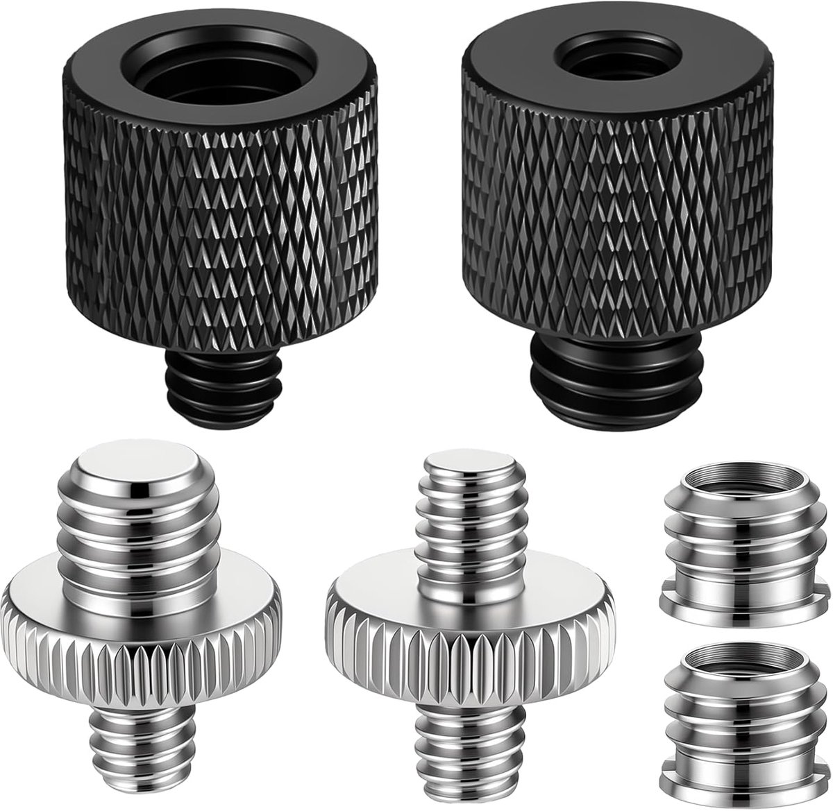 Statiefadapterset 6 stuks - 1/4 en 3/8 inch - universele compatibiliteit - eenvoudig wisselen tussen adapters - ShopVlot