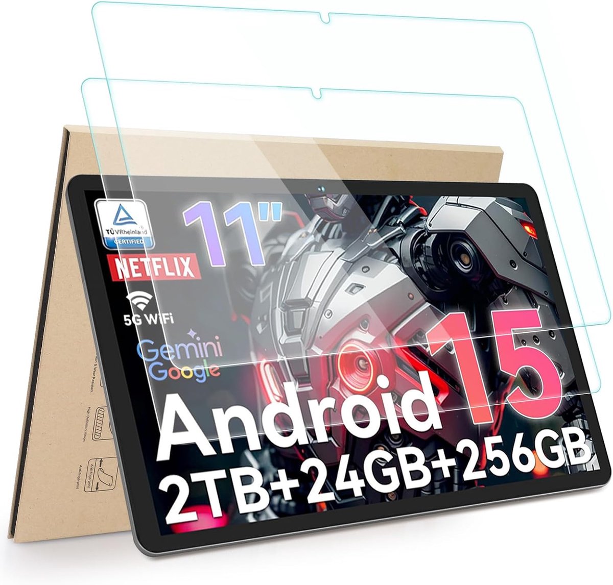 Screen protector 11 inch - 2x beschermfolie - 9H hardheid - krasbestendig en bubbelloos - ShopVlot