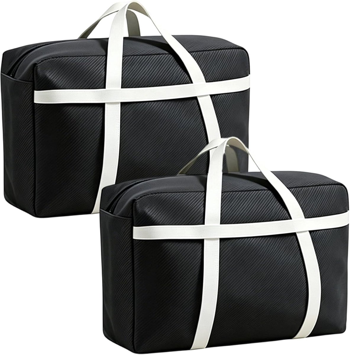 Kledingopbergzakken 2 Stuks - 105 L Capaciteit - Vouwbaar Fleece - Ideaal voor Duvets en Dekens - ShopVlot
