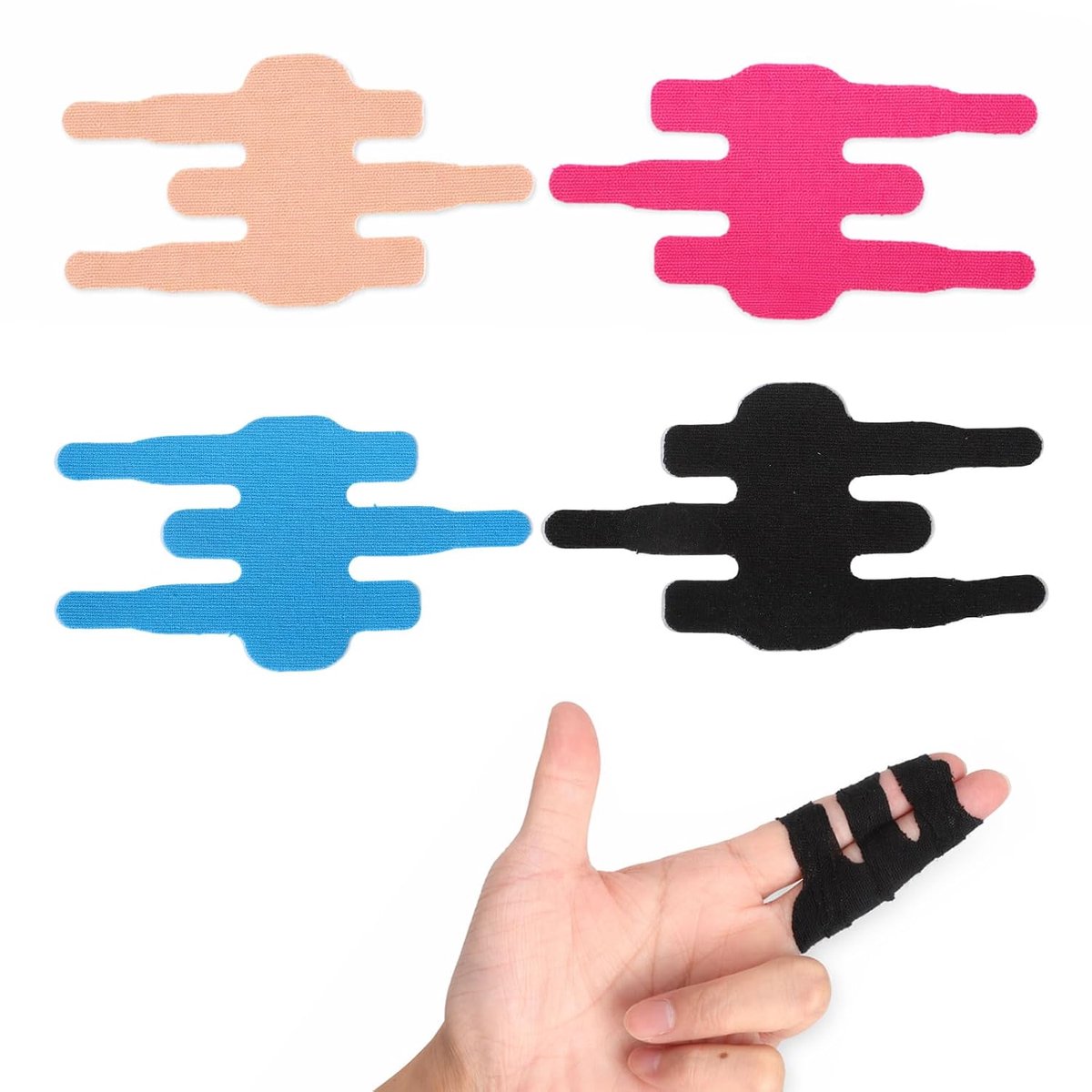 Vingertape 12 stuks - voorgesneden kinesiotapes - elastisch - pijnverlichting voor artritis en peesontstekingen - ShopVlot
