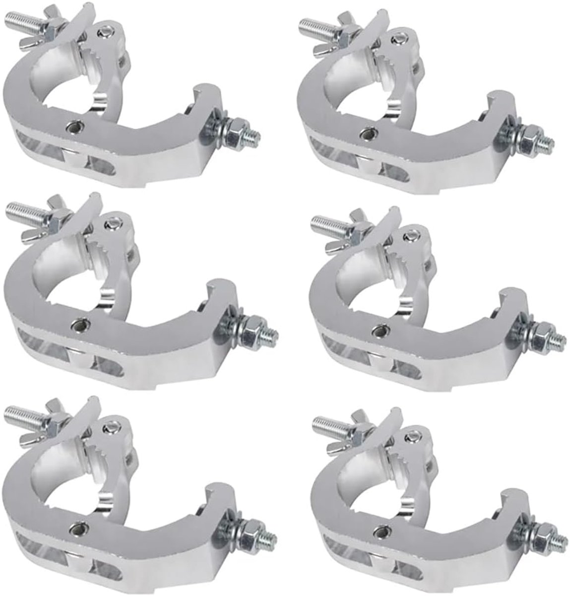 Stage Lighting Clamps 40-52mm - Aluminium - 6 stuks - Belastbaarheid tot 200 kg - ShopVlot