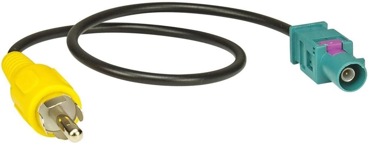 Fakra antenneadapter (m) naar cinch RCA (m) plug - 15 cm - voor achteruitrijcamera - eenvoudig video aansluiten - ShopVlot