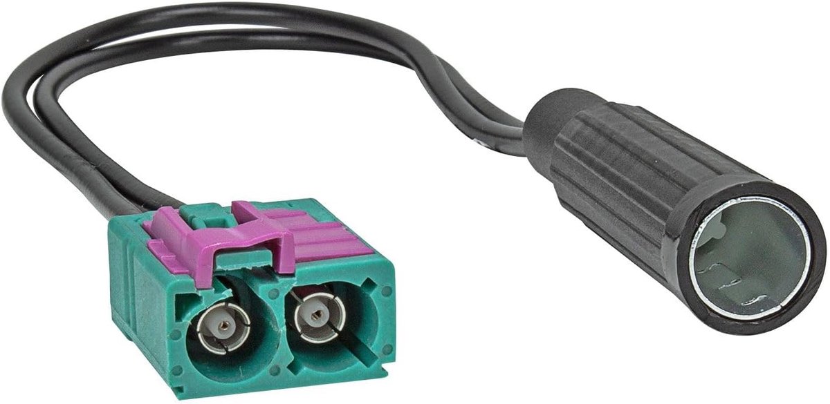 Antenneadapter Double Fakra (F) - DIN Clutch (F) - geschikt voor Audi, Seat, Skoda, VW - verbeterde radio ontvangst - ShopVlot