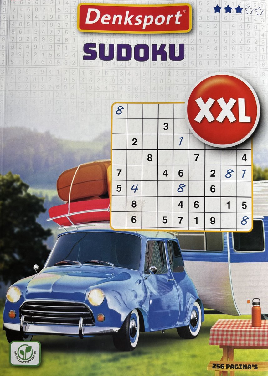 Denksport | XXL Puzzelboek | Denksport puzzelboekjes | Sudoku | Puzzelboekjes | puzzelboeken volwassenen denksport | sudoko denksport | sudoku puzzelboek denksport | puzzels nederlands | 3* 192 puzzels extra dik!