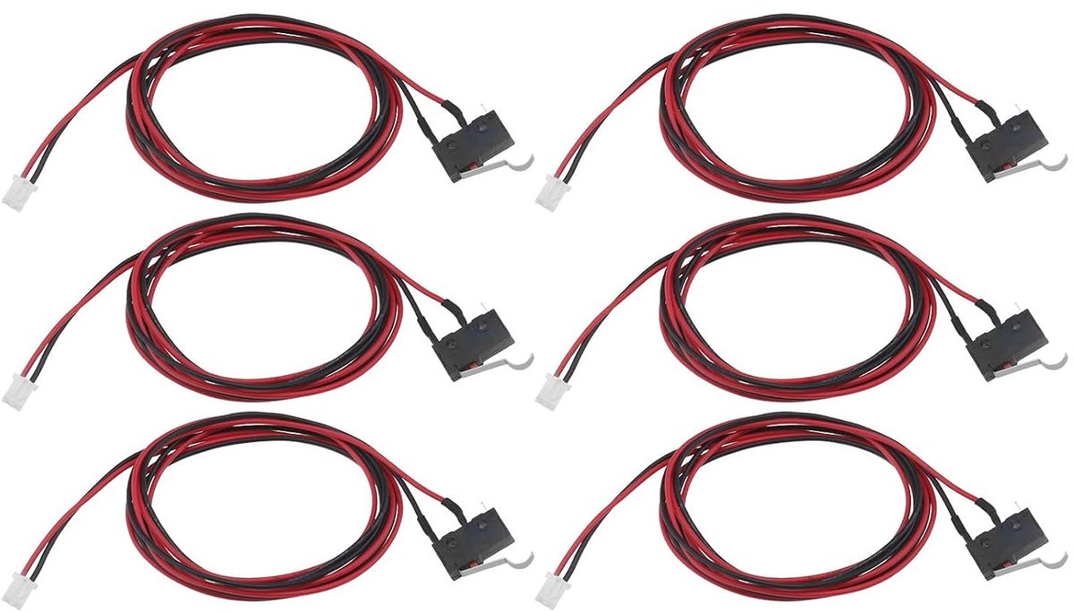 Micro Limit Switches 6pcs - Momentary Actie - 2-Pin Terminals - Geschikt voor CNC Machines - ShopVlot