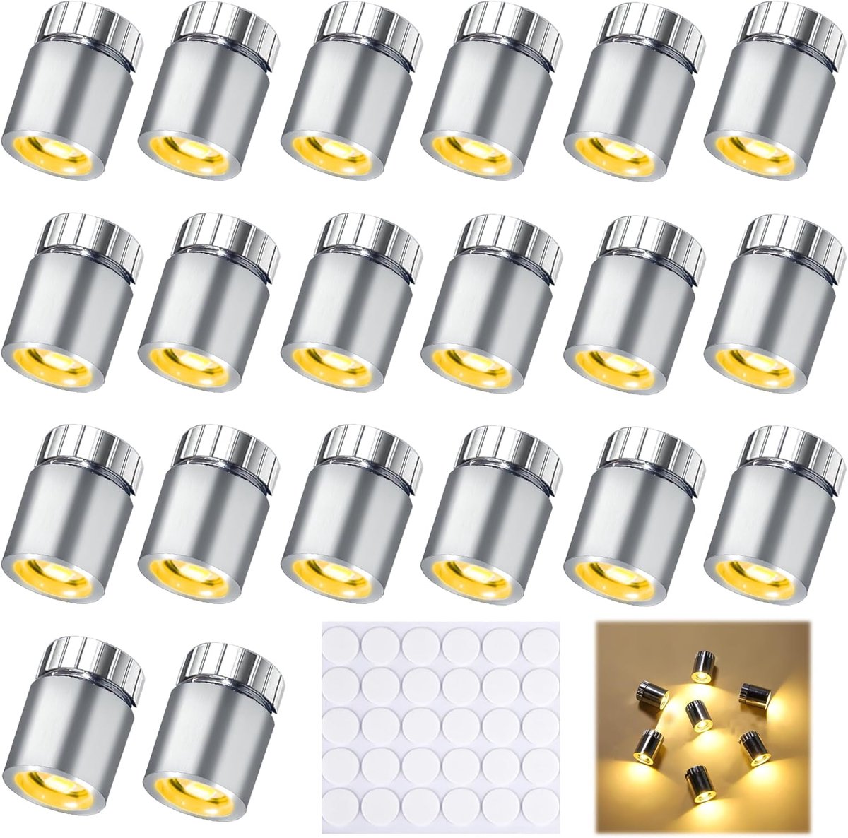 Mini LED Lights Pack van 20 - Warm Wit - Geen Flits - Ideaal voor Mini Crafting - ShopVlot