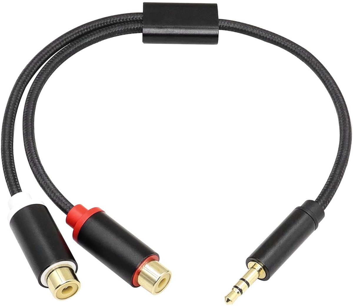 RCA naar 3.5mm kabel - Y-splitter - goudplated - perfect voor audioverbindingen - ShopVlot