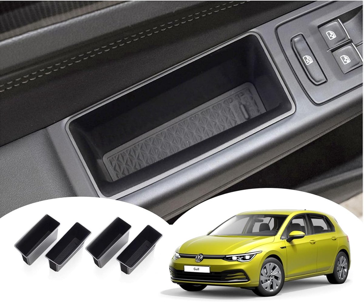 Opbergbak voor deur - 4 stuks - voor Volkswagen Golf 8 8.5 MK8 GTI GTE GTD R Variant Alltrack - extra opbergruimte - ShopVlot