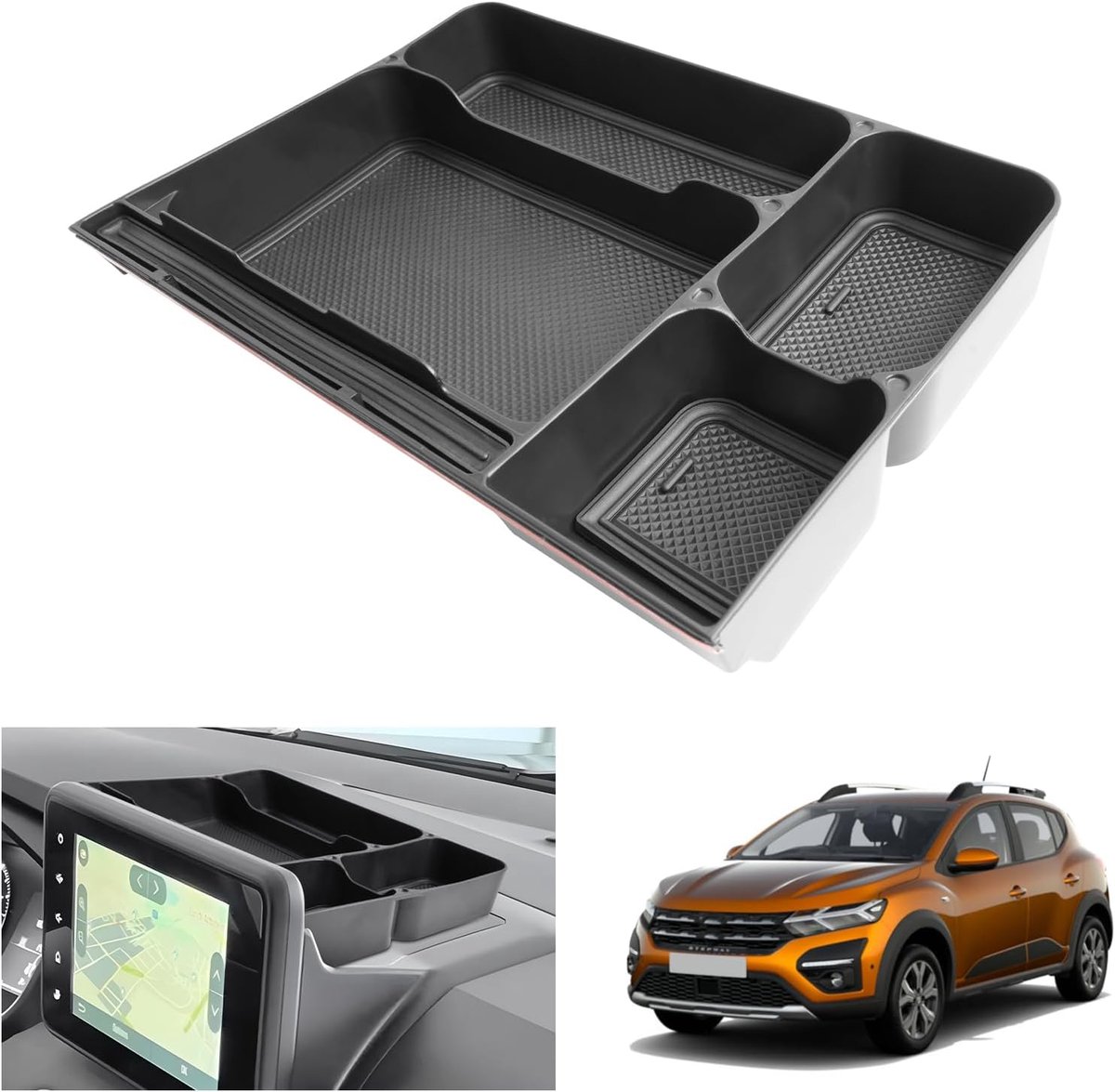 Center Console Opbergbox Dacia Stepway 8 inch - ABS Kunststof - Extra Opbergruimte - Geschikt voor Jogger 2021-2025 - ShopVlot