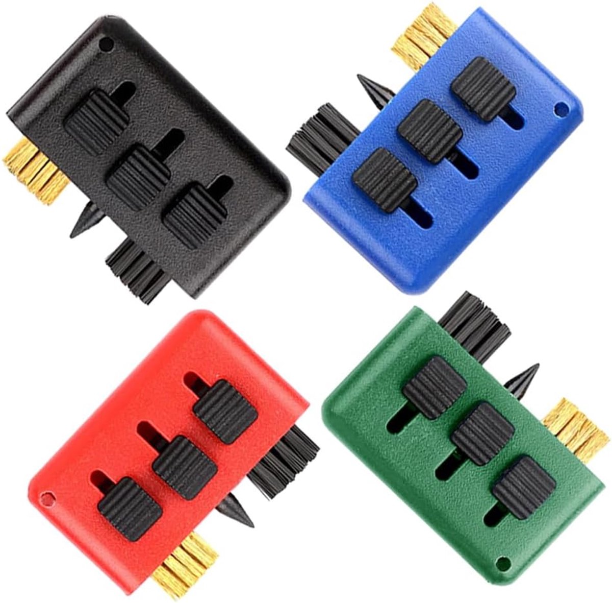 Golf club reinigingsborstel set - 4 stuks - multifunctionele pocket grootte - ideaal voor het schoonmaken van clubs - ShopVlot