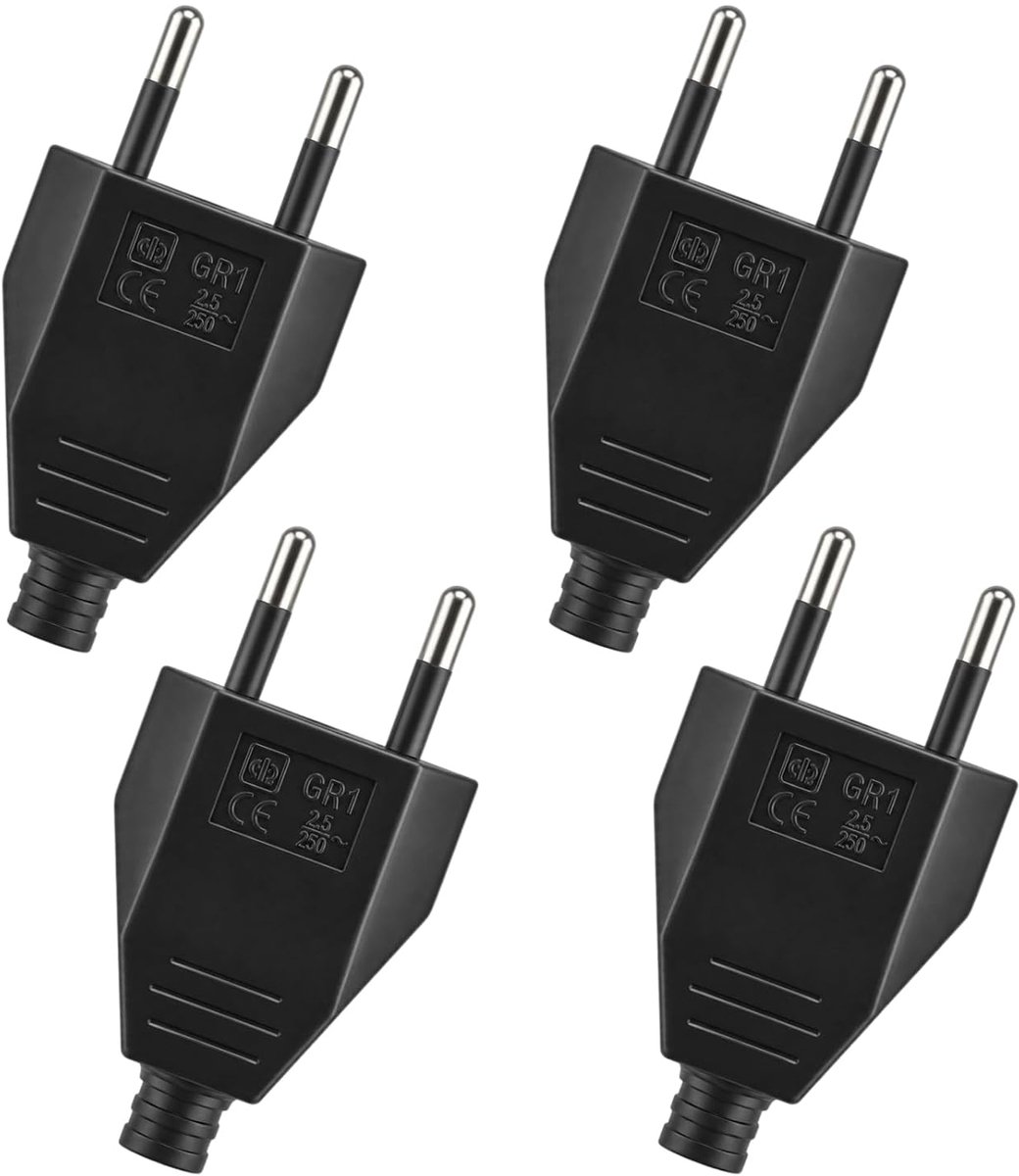 Europese stekker set - platte stekker - 250V 2.5A - ideaal voor huishoudelijke apparaten - ShopVlot