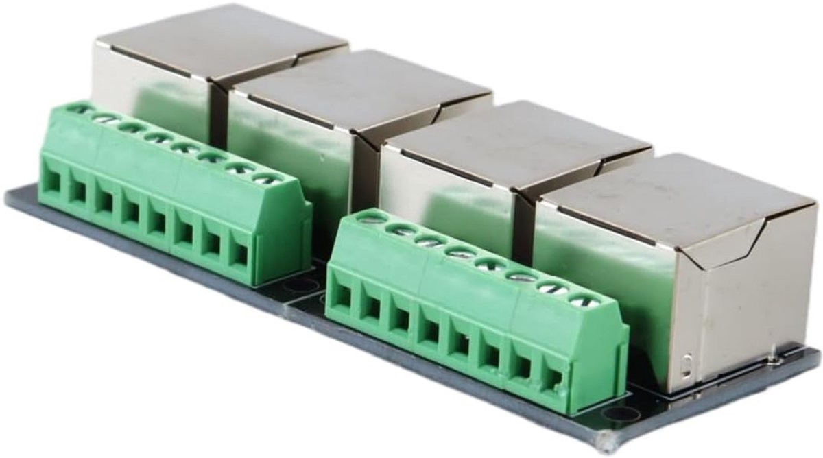 RJ45 Ethernet breakout board 3.5mm - dubbele aansluiting - compacte adapter - eenvoudig te monteren - ShopVlot