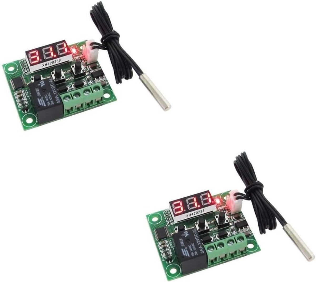 Digital mini thermostaat temperatuurcontroller - 2pcs - 58-230°F - 12V schakelaars - automatische temperatuurregeling - ShopVlot