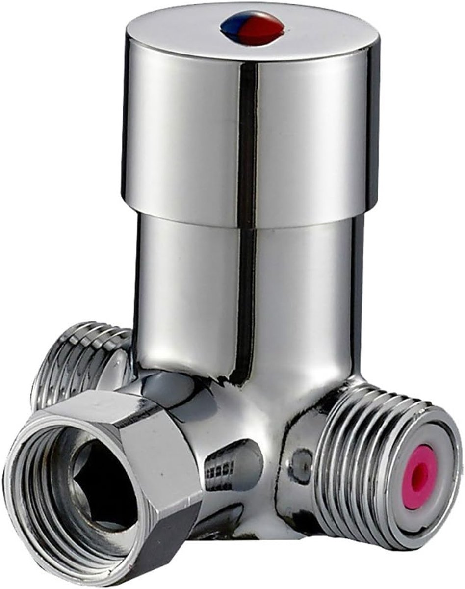 Thermostatische mengkraan DN15 - messing materiaal - nauwkeurige temperatuurregeling - ideaal voor bad en douche - ShopVlot