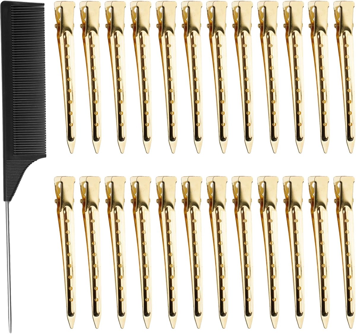 Haarclips 24pcs - Gouden verdelingsklemmen - No-trace clips - Geschikt voor dik en dun haar - ShopVlot