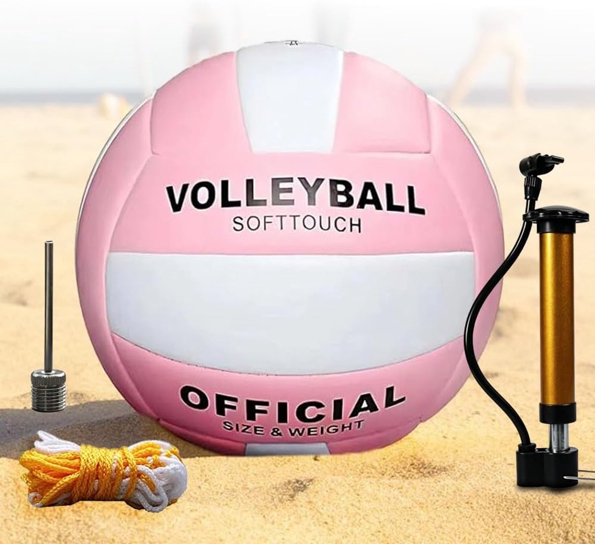 Beachvolleybal Soft Touch Maat 5 - PU Materiaal - Voor Binnen en Buiten - Ideaal voor Gym en Strand - ShopVlot
