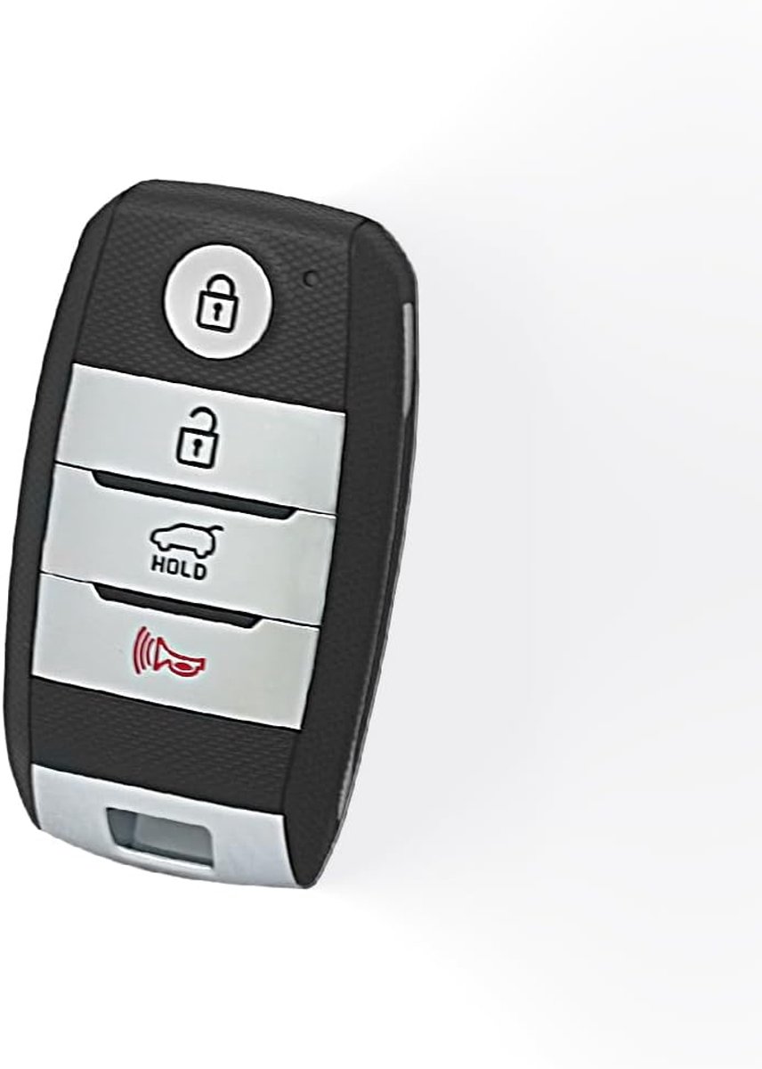 Replacement Key Case + Uncut Blank Emergency Insert Key Compatible with KIA 4 Button Smart Keyless Entry Remote Key - ShopVlot