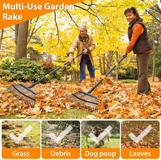 FLY HAWK 25 Teeth Garden Rake 5FT - ShopVlot — afbeelding 4