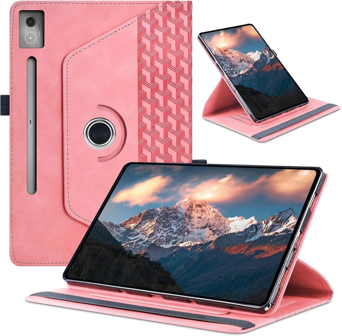 CASAFUNY Hoes voor Lenovo Idea Tab Pro Tablet Beschermhoes Multi-Angle Stand Cover Case, Blocs de Construction Pink - ShopVlot
