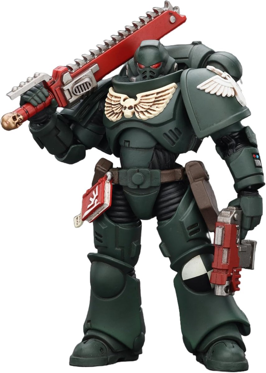 TOYVERSE Joytoy 1/18 Action Figure Warhammer 40,000 Dark Angels Intercessors Brother Asharr Movable Joints Character - ShopVlot