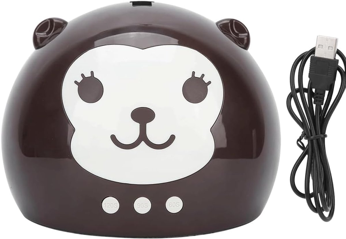 Monkey Nail Art Machine Compact and Cute Nail Lamp Phototherapy Lamp 12led UV Nail Tray Lamp for Home - ShopVlot