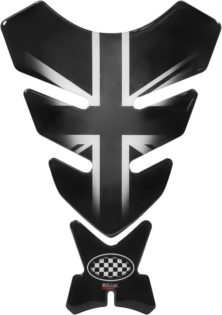 BIKE-label Tankpad 3D Union Jack Silver Tank Cover Compatible with Triumph 500720VA - ShopVlot