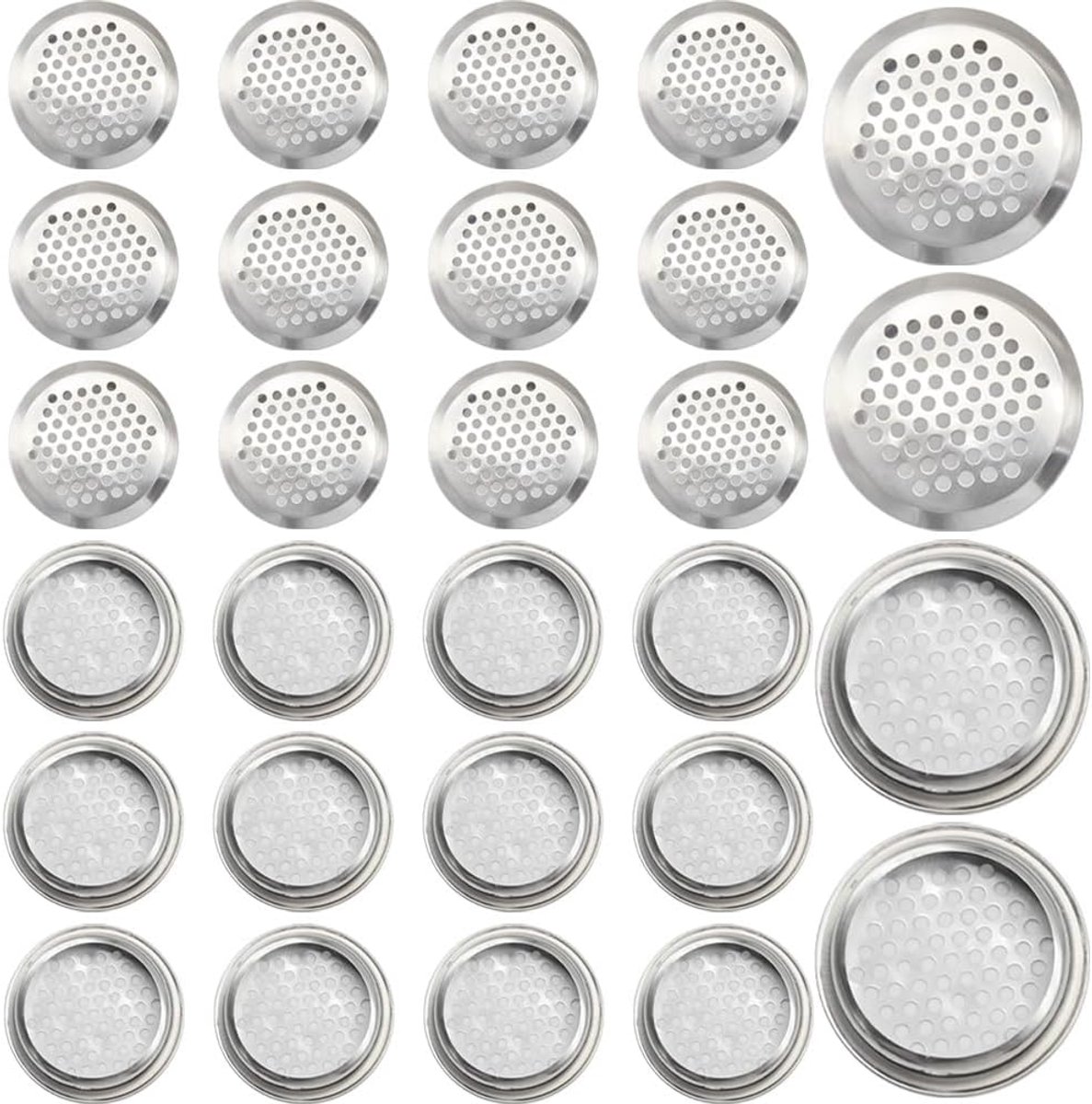 30Pcs Ventilation Grille 53mm Stainless Steel Round Ventilation Hole Round Ventilation Hole Round Opening for - ShopVlot
