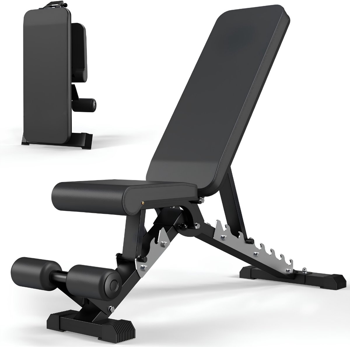VALI® Fitnessbank - 360kg - Fitness Bank - Halterbank - Zwart - 145cm x 40cm x 120cm
