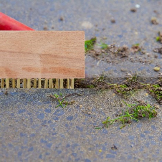 NIVA® Onkruidborstel - Tuin Onkruidverwijderborstel - Set van 2 met Bladschraper - - Bruin - 10cm x 4cm x 8cm van Niva — afbeelding 3
