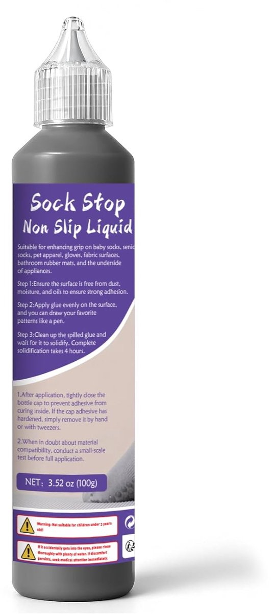 Sok stop antislip lijm 100g - zwart - waterdicht - voorkomt uitglijden - ShopVlot