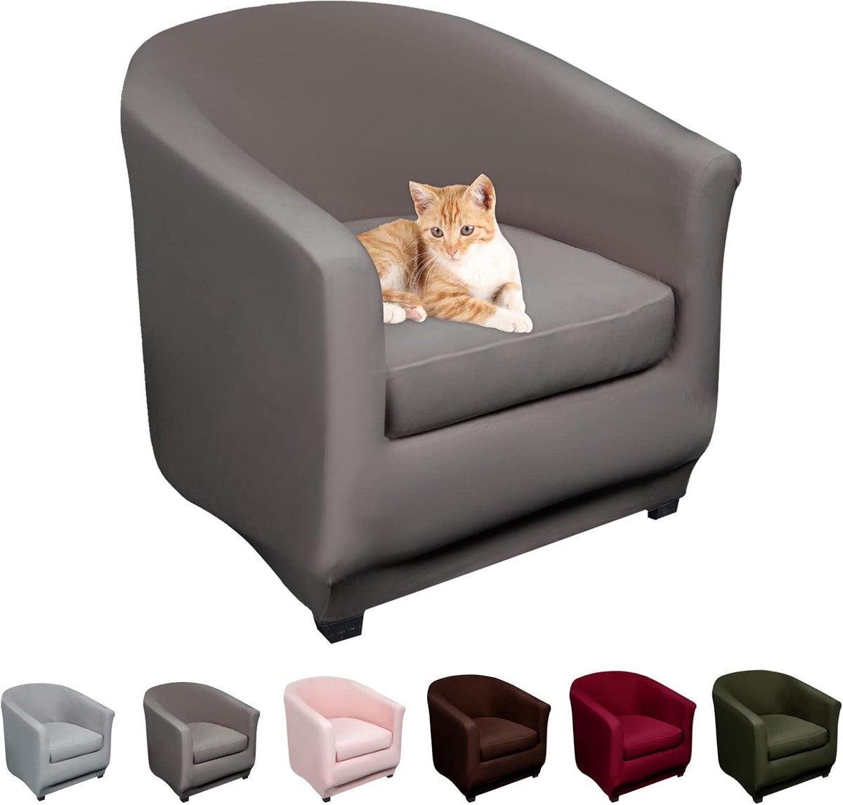 Lydevo Tullsta 1 Seater Elastic Chair Cover with Separate Cushion Universal Chair Covers Washable Removable Club Chair - ShopVlot