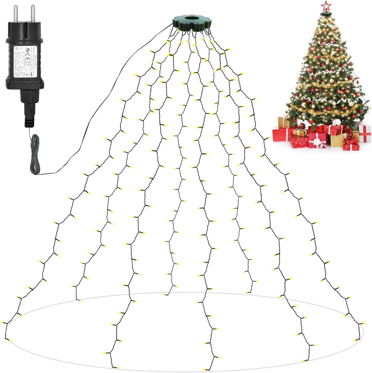 Auting Fairy Lights Christmas Tree Warm White [2 m, 280 LEDs] - ShopVlot