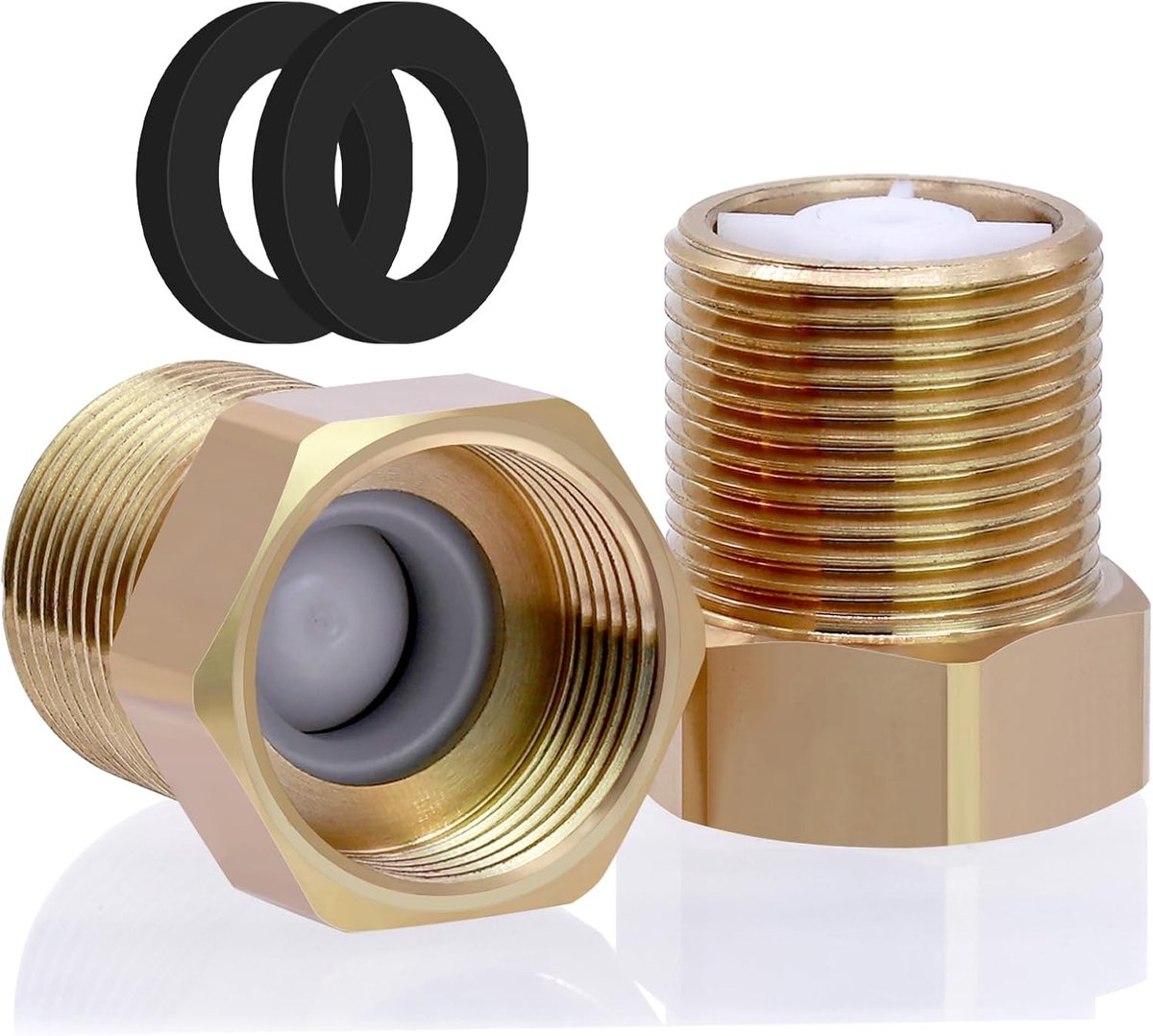 2pcs Brass Check Valve, 3/4 inch, Check Valve with Female Thread and Male Thread for Water Main, Water Heater, Check - ShopVlot