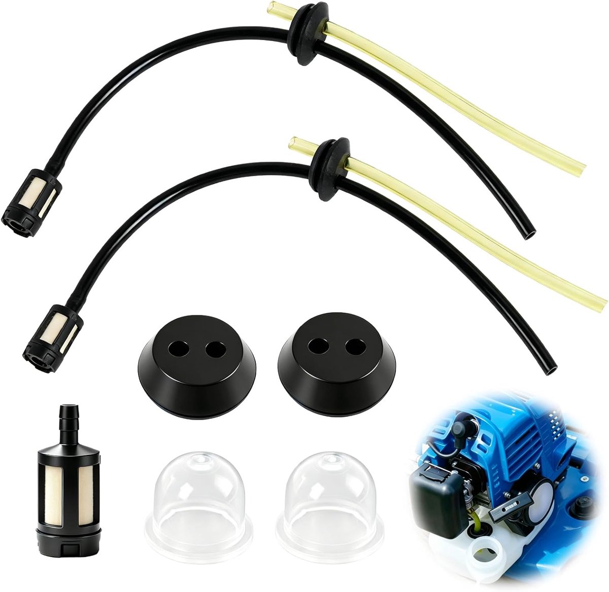 6-delige benzinefilter-kit met benzineslaang en dichting, reserveonderdelen voor motorsensoren, vrijsnijders - ShopVlot