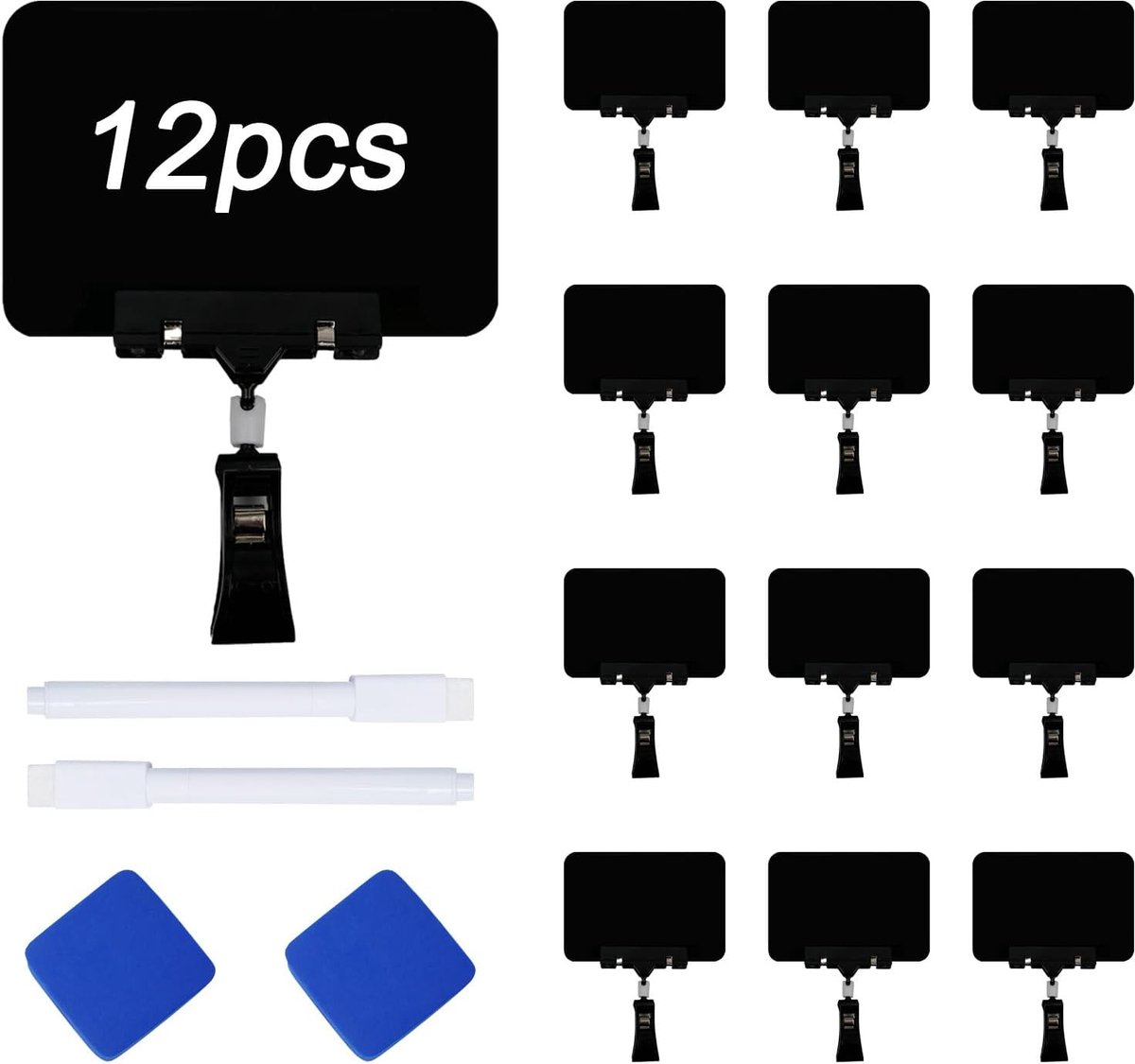 Prijsklippen set van 12 - draaibaar - kunststof - ideaal voor labels en promoties - ShopVlot