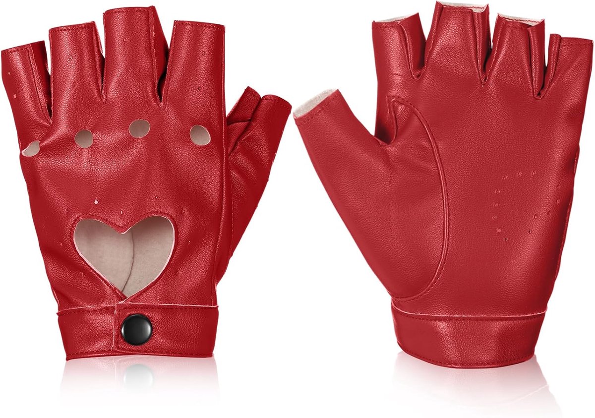 Half vingerhandschoenen dames - PU leer - punk stijl - comfortabel voor dagelijks gebruik - ShopVlot