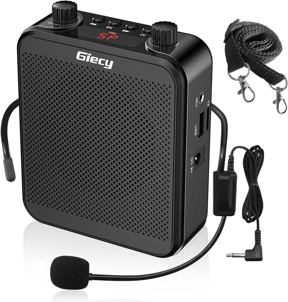 Draagbare stemversterker 30 W - Oplaadbare batterij 2800 mAh - Helder geluid - Ideaal voor docenten en trainers - ShopVlot