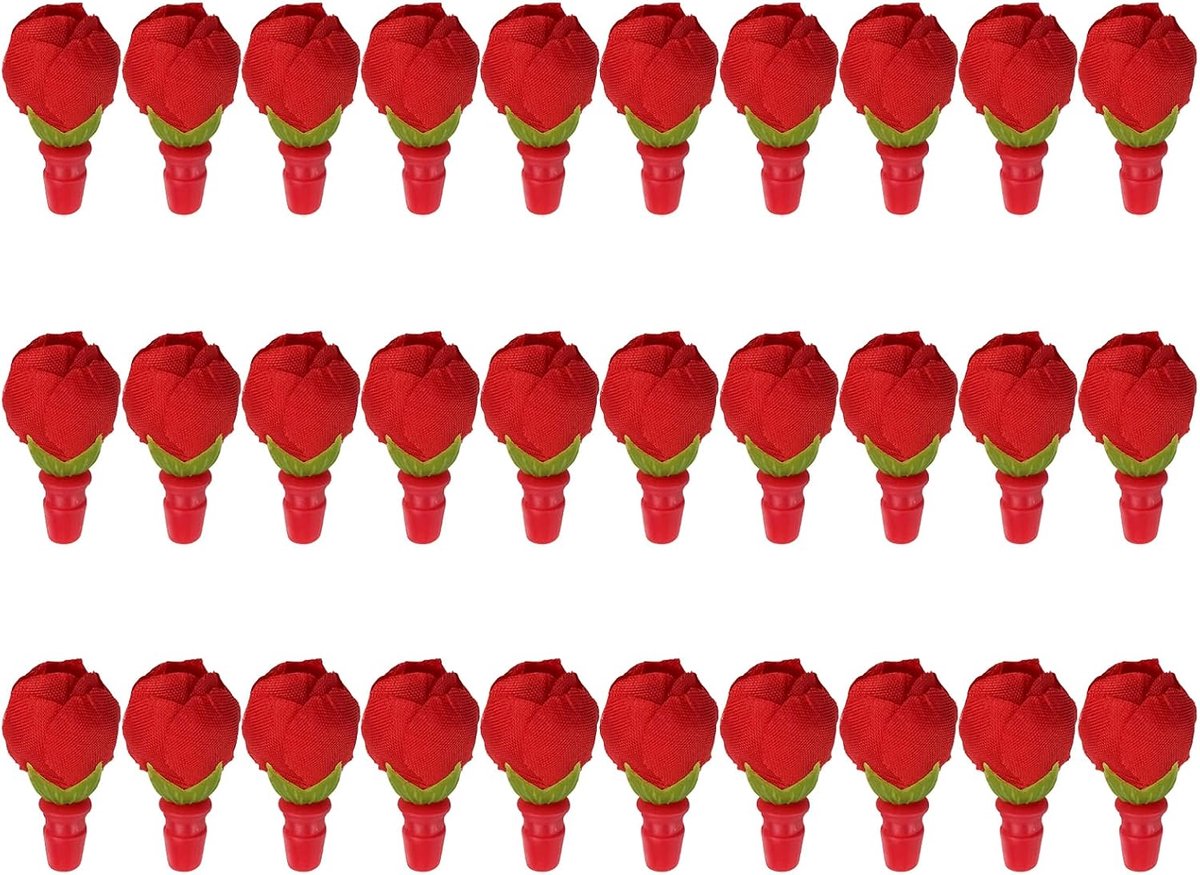 Hummingbird feeder vervangingsbloemen - 30 stuks - Rood kunststof en siliconen - Duurzaam en weerbestendig - ShopVlot