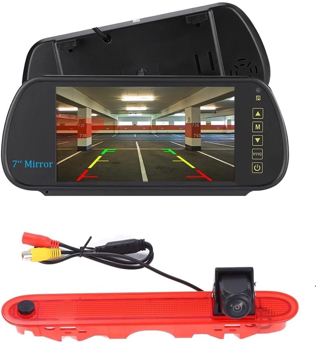 7 Inch Achteruitkijkspiegel Display - HD Nachtzicht Achteruitrijcamera - Voor Renault Kangoo II/Mercedes-Benz Citan - ShopVlot