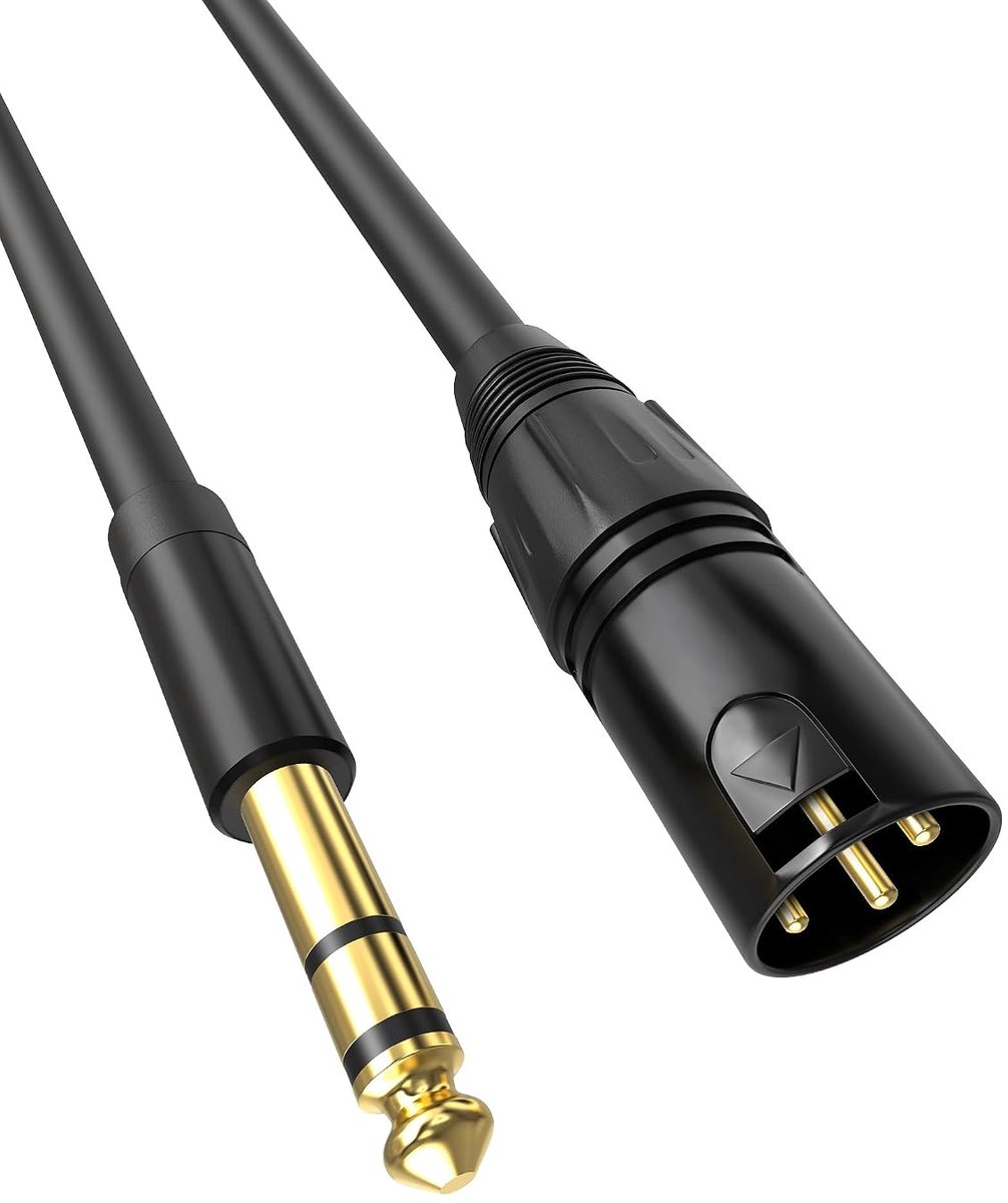 TRS-stekker naar XLR-stekker kabel - uitgebalanceerd - 1 m - ideaal voor audioverbindingen - ShopVlot