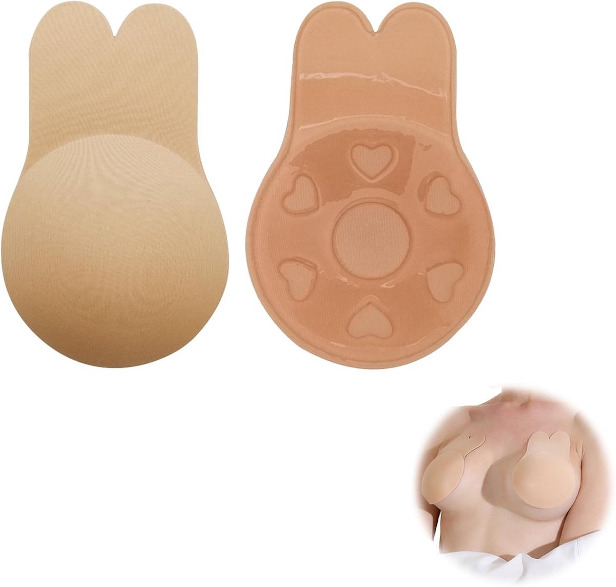 Strapless Zelfklevende Bh voor Natuurlijke Ondersteuning, Herbruikbare Siliconen Borstplakjes voor Diverse Outfits en Gelegenheden