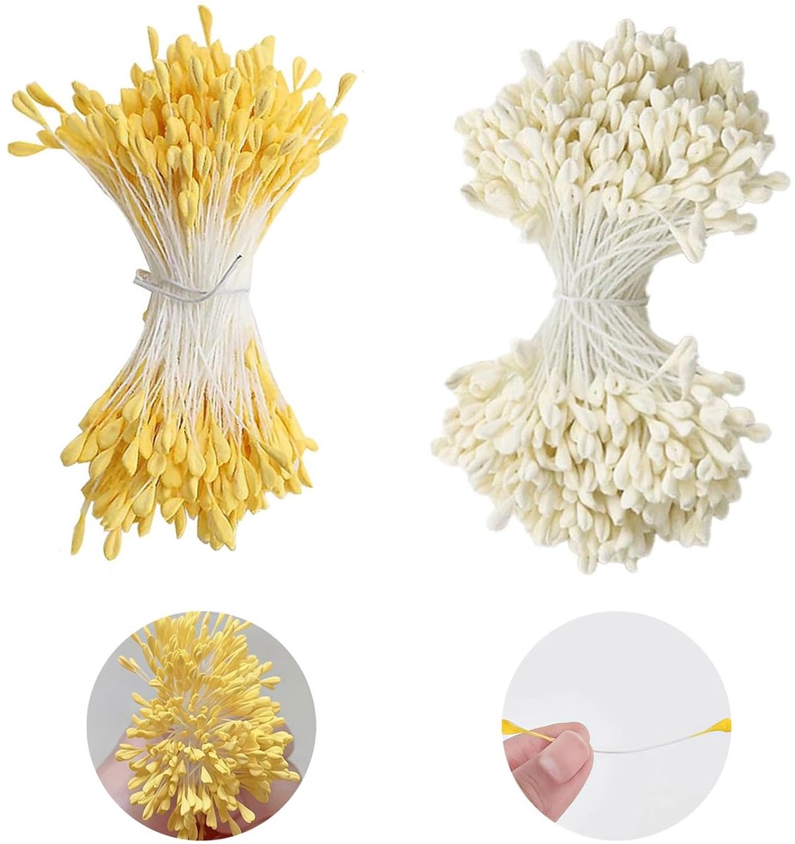 Kunstbloemstofdraden 700 stuks - 3 mm dubbele kop - accessoires voor bloemen - ideaal voor bruiloftsdecoratie - ShopVlot