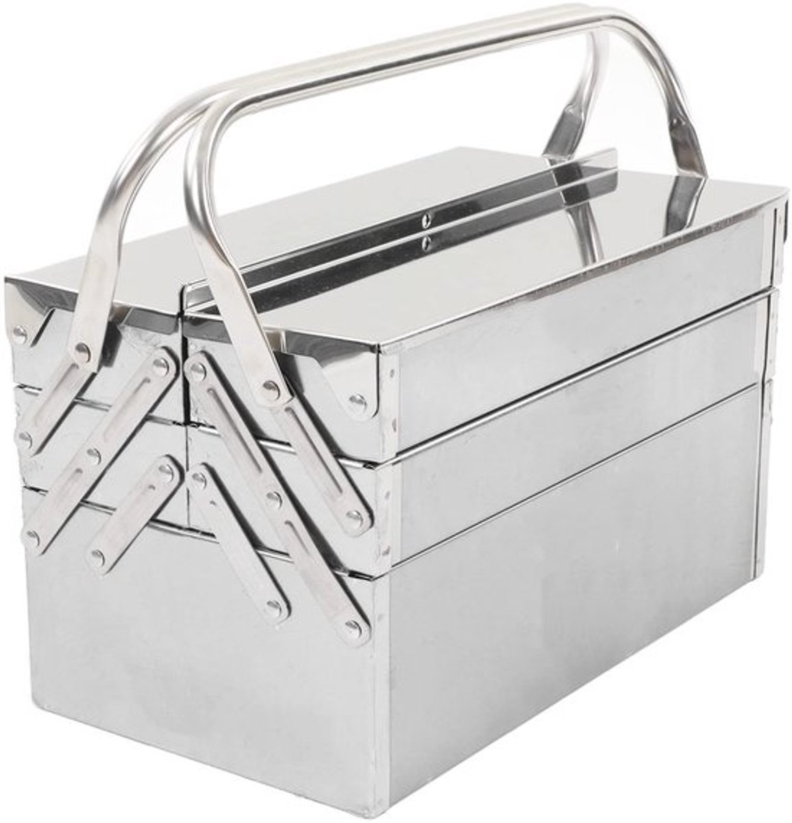 Gereedschapskist 5 Lades - Opvouwbaar - Roestvrij Staal - Multifunctionele Tool Organizer - Handbescherming - Veilig en Handig - Toolbox