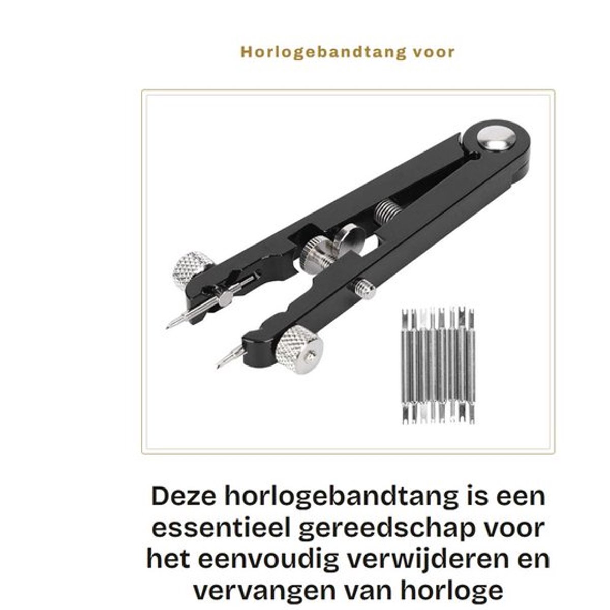 Horlogebandtang Gelegeerd Staal - Horloge Reparatie - Horloge Gereedschap Set - Veerpennen Verwijderen - Lichtgewicht Ontwerp - 1x Horloge Armband Tang