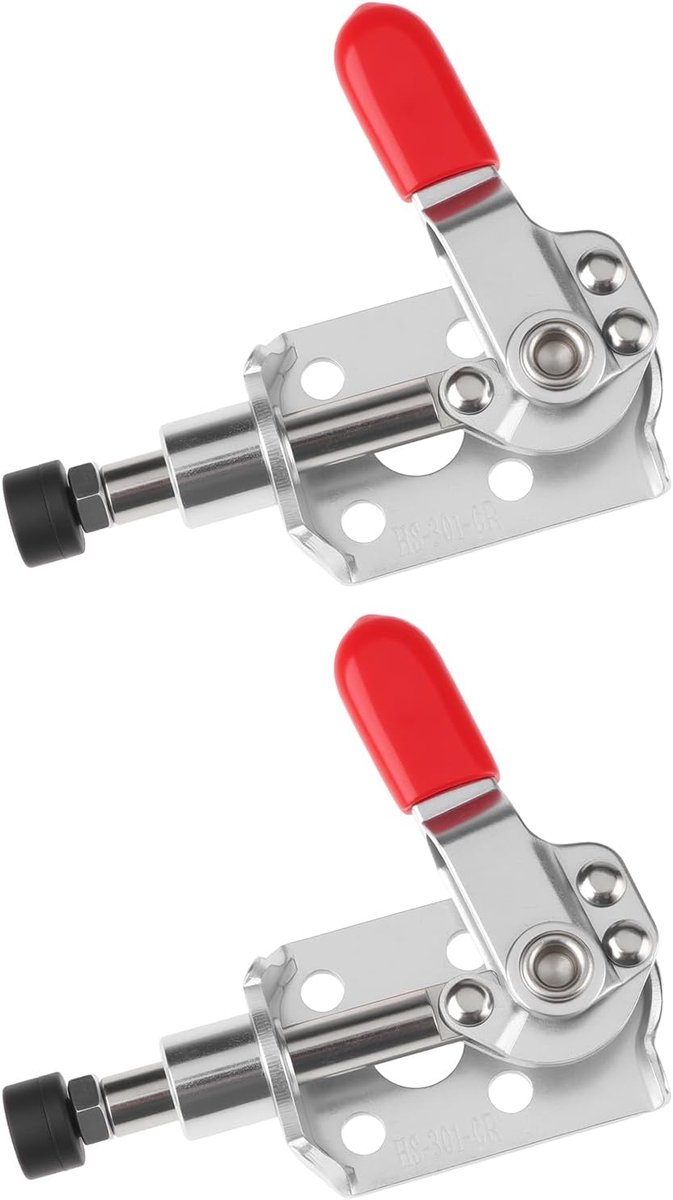 Horizontale klem 2X push-pull quick-release - verzinkt staal - eenvoudig te monteren - ideaal voor houtbewerking - ShopVlot