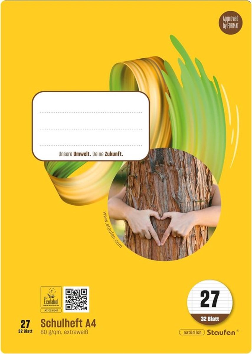 Thijox - Staufen Style Schriftenboek Set van 5, A4 Gelijnd 9 mm met Kantlijnen, 32 Vel per Schrift, 80 g/m² Papier, Ideaal voor Schoolgebruik