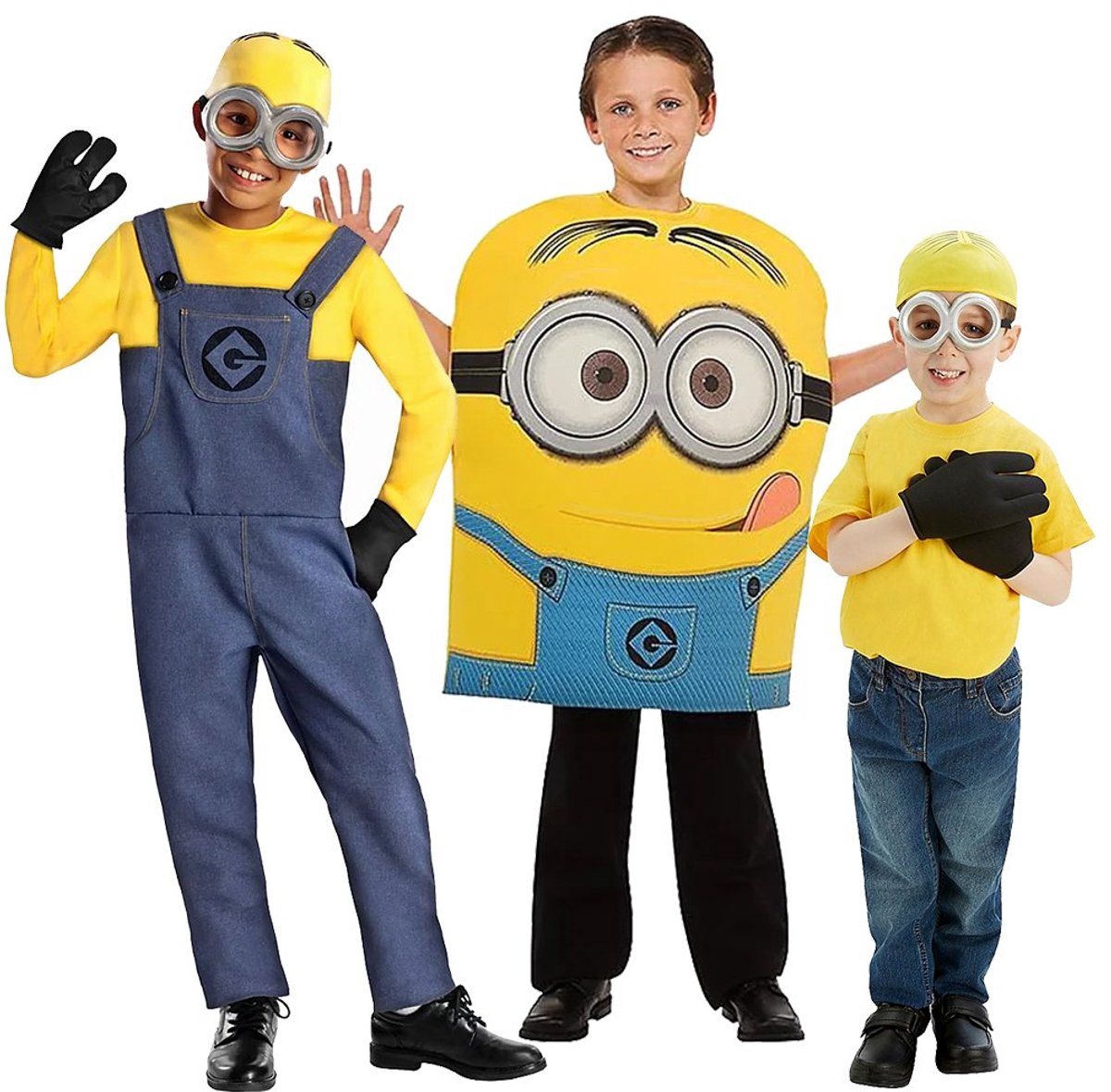 Minion kostuum en accessoire box voor kinderen
